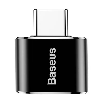 Adapter Baseus usb do usb type-c 2,4a (czarny)