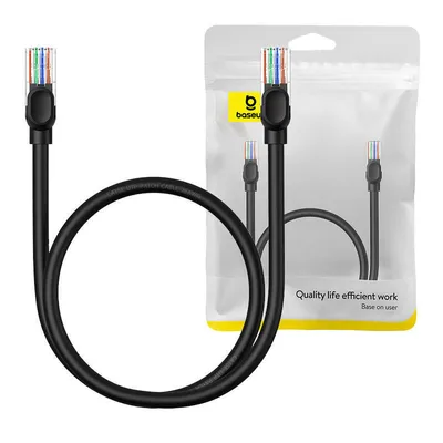 Kabel sieciowy Baseus ethernet cat5, 0,5m (czarny)