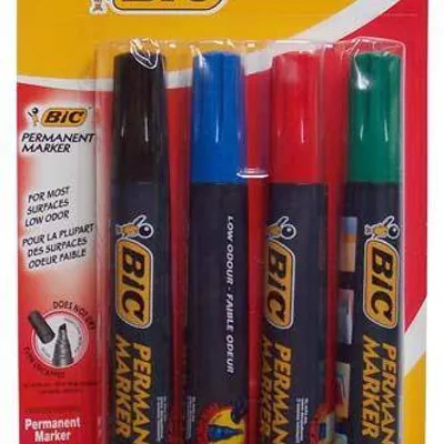 Marker permanentny BIC marking 2300 ecolutions 8209222 mix*4 ścięta 3.7-5.5mm 4szt