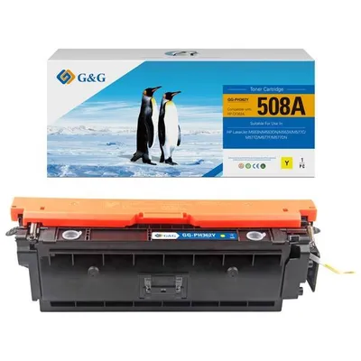 G&g kompatybilny toner z cf362a, yellow, 5000s, nt-ph362y, hp 508a, dla hp color laserjet enterprise m552, m553, n