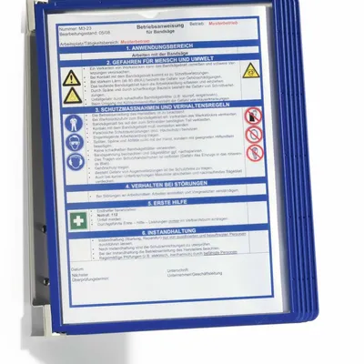 System prezentacyjny naścienny z 5 panelami a4 DURABLE vario wall 5 555107 granatowy