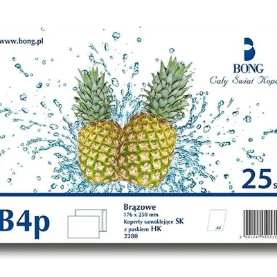 Koperta b4 hk BONG foliowana 2280-25 brązowa 25szt