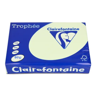 Papier ksero kolor a4 TROPHEE jasny zielony 80g 500 ark