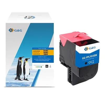 G&g kompatybilny toner z 70c2hk0, black, 4000s, nt-cl701xfbk, high capacity, return, dla lexmark cs510de, cs410dn, cs310dn, cs310n
