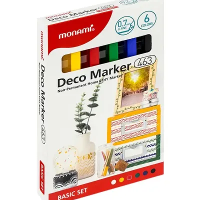 Markery akrylowe Monami deco marker 463 xf 160-2512 mix*6 0.7mm 6szt