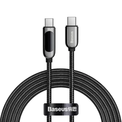 Kabel usb-c do usb-c Baseus display, 100w, 2m (czarny)