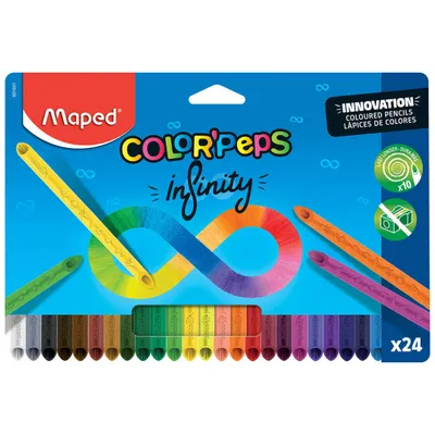 Kredki z grafitu MAPED infinity 24 szt kartonowe etui