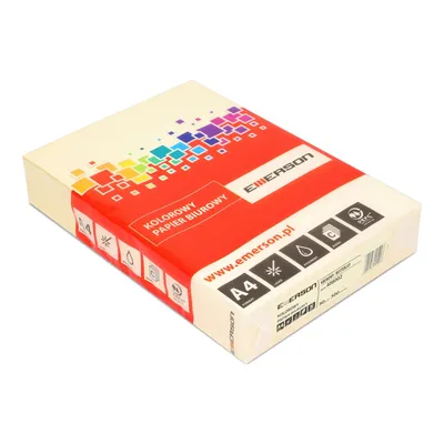 Papier ksero kolor a4 EMERSON kremowy 80g 500 ark