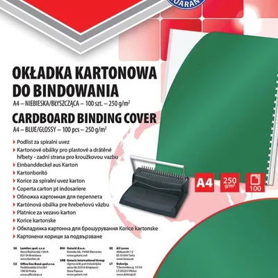 Karton do bindowania błyszczący a4 OFFICE PRODUCTS chromolux zielony 100 szt