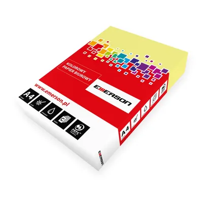 Papier ksero kolor a4 EMERSON kanarkowy 160g 250 ark