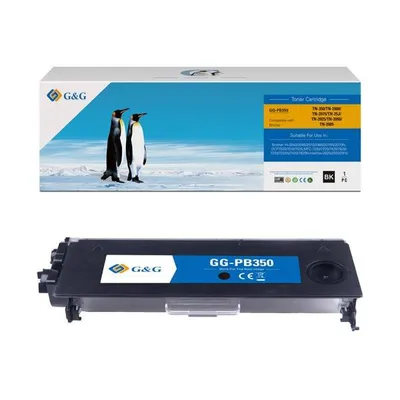 G&g kompatybilny toner z tn2000, tn350, tn2075, tn2025, tn2050, black, 2500s, nt-pb350, dla brother dcp 7020, 7010, 7025, fax 2820