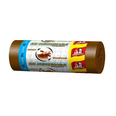 Worki ldpe do segregacji JAN NIEZBĘDNY 8571019502 brązowe 35l 20 szt