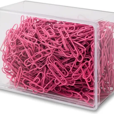 Spinacze okrągłe 28mm VICTORY OFFICE PRODUCTS 6028kp800-095 neonowe różowe metalowepowlekane w pojemniku plastikowym 800szt