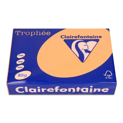 Papier ksero kolor a4 TROPHEE mandarynkowy 80g 500 ark