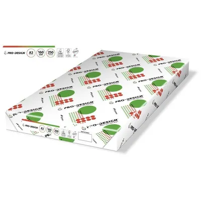 Papier satynowany a3 160g pro-design fsc biały 168cie a++ 250ark