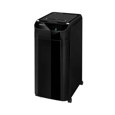 Niszczarka a4 Fellowes 350c automax 4964101 czarna 350krt/9min ścinki 4x38mm 68 litrów