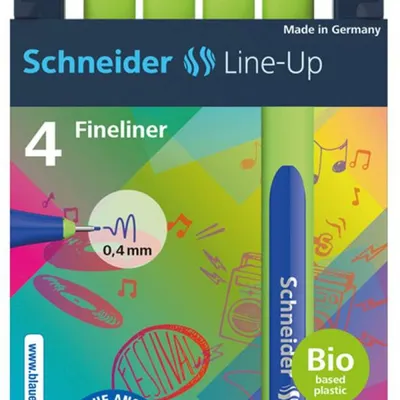 Cienkopis SCHNEIDER line-up mix kolorów 0.4mm 4szt