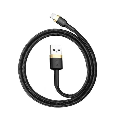 Kabel usb lightning Baseus cafule 2.4a 1m (złoto-czarny)
