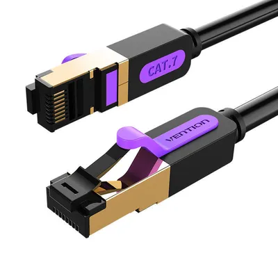 Kabel sieciowy cat7 sftp Vention icdbi rj45 ethernet 10gbps 3m czarny