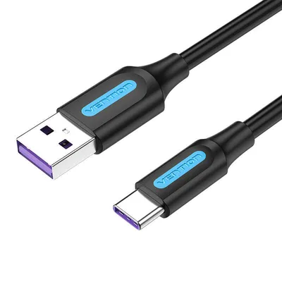 Kabel usb 2.0 a do usb-c Vention corbf 5a 1m czarny pvc