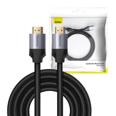 Kabel hdmi 2.0 Baseus enjoyment series, 4k, 3d, 2m (czarno-szary)