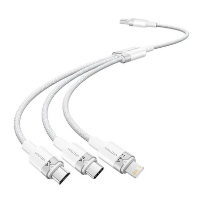 Kabel usb 2.0 a do 3w1 3a Vention ctpwg 1.5m (biały)