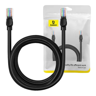 Kabel sieciowy Baseus ethernet cat5, 3m (czarny)
