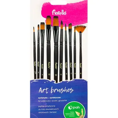 Pędzle Fiorello gr-pa10 170-2775 nylon 10szt