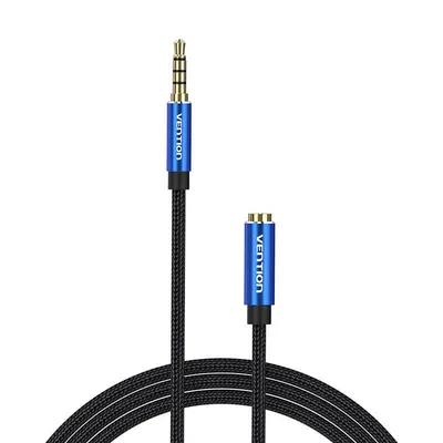 Kabel audio trrs 3,5mm męski na 3,5mm żeński Vention bhclj 5m niebieski