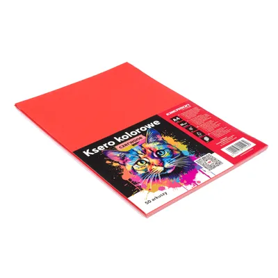 Papier ksero kolor a4 EMERSON czerwony 80g 50 ark