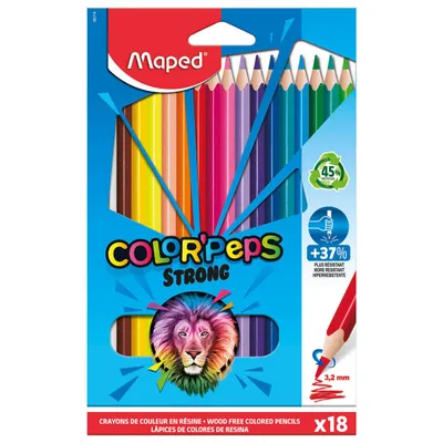 Kredki MAPED colorpeps strong trójkątne 18 szt