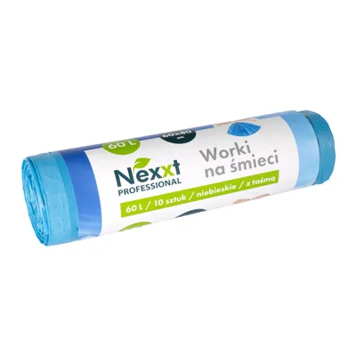 Worki ldpe z taśmą emerson NEXXT niebieskie 60l 10szt.