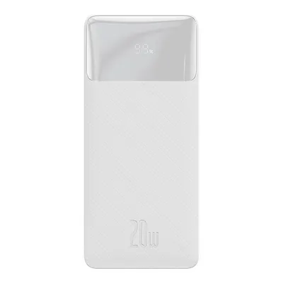 Powerbank Baseus bipow 10000mah, 2xusb, usb-c, 20w (biały)