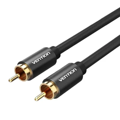 Kabel audio rca Vention vab-r09-b100 1m metalowy czarny