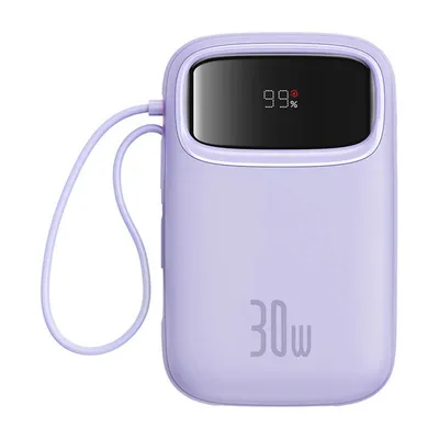 Powerbank Baseus qpow 2 10000mah 30w 2xusb-c (fioletowy)