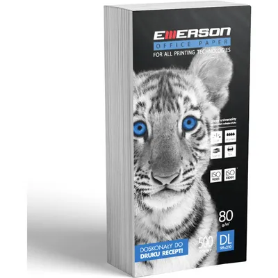 Papier ksero 1/3 a4 80g EMERSON office paper biały klasa c 500 ark