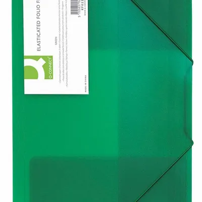 Teczka z gumką a4 Q-Connect transparentna zielona pp 400mic
