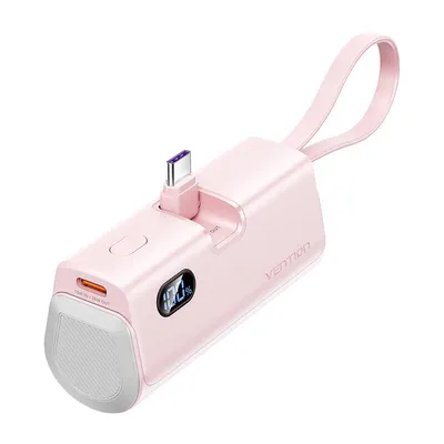 Powerbank Vention wyświetlacz led 4800mah 22.5w fhqp0 (różowy)