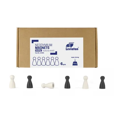 Magnesy neodymowe LEVIATAN bowling czarno-białe 6szt