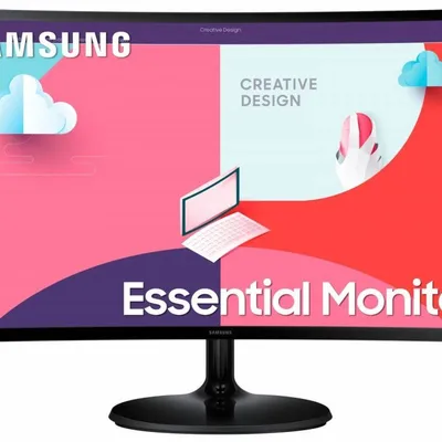 Samsung monitor 24 cale ls24c360eauxen va 1920x1080 fhd 16:9 1xd-sub 1xhdmi 4 ms (gtg) zakrzywiony 2 lata d2d