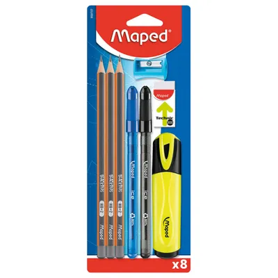 Zestaw MAPED art. piśmienniczych 8 elementów
