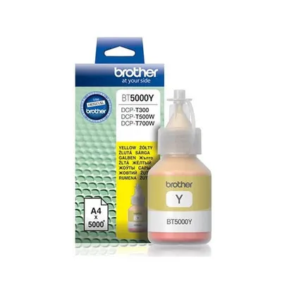 Tusz oryginalny BROTHER bt5000y yellow 5000 stron