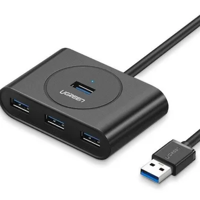 Hub usb 3.0 4w1 UGREEN 0,5m (czarny) cr113