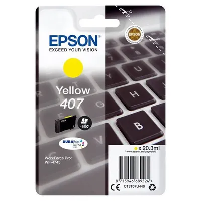 Epson oryginalny ink / tusz c13t07u440, yellow, 1900s, 20.3ml, EPSON wf-4745