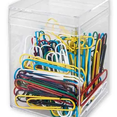 Spinacze okrągłe 50mm VICTORY OFFICE PRODUCTS 660506h100-99 mix kolorów metalowepowlekane w pojemniku plastikowym 100szt