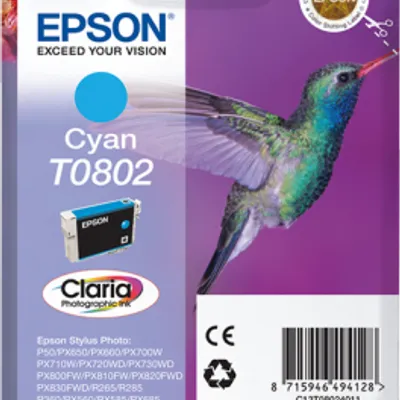 Tusz oryginalny EPSON t0802 c13t08024011 cyan 7,4 ml