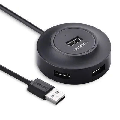 Hub UGREEN cr106, adapter 4w1, 4xusb, 1m (czarny)