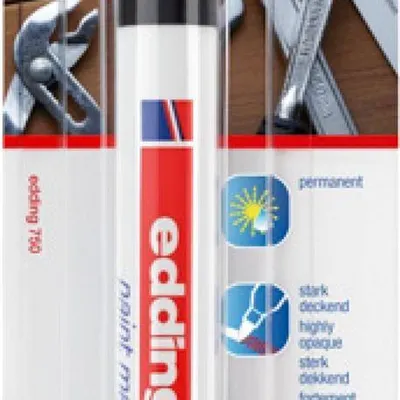 Marker olejowy EDDING 750/1 bl blister, czarny 2-4mm