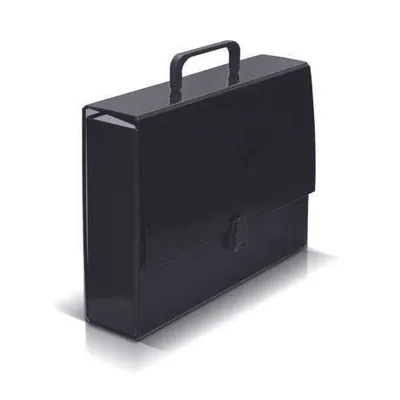 Teczka z rączką a4 VAUPE classic 305/02 czarna tektura powlekana pp 2mm 80mm