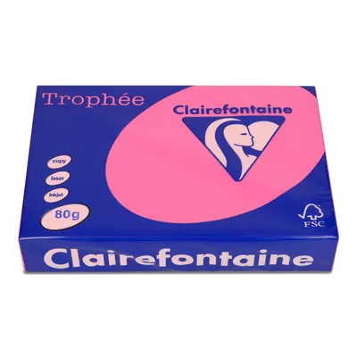 Papier ksero kolor a4 TROPHEE różowy 80g 500 ark